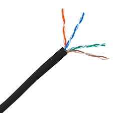 1000 ft Cat5e UTP Solid Cable – Black, 24 AWG, 350 MHz