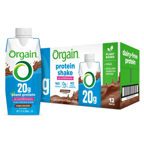 Front of 20g Plant Protein plus 50 superfoods single shake and 12 pack