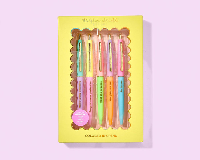 5 Piece Motivational Pen Set