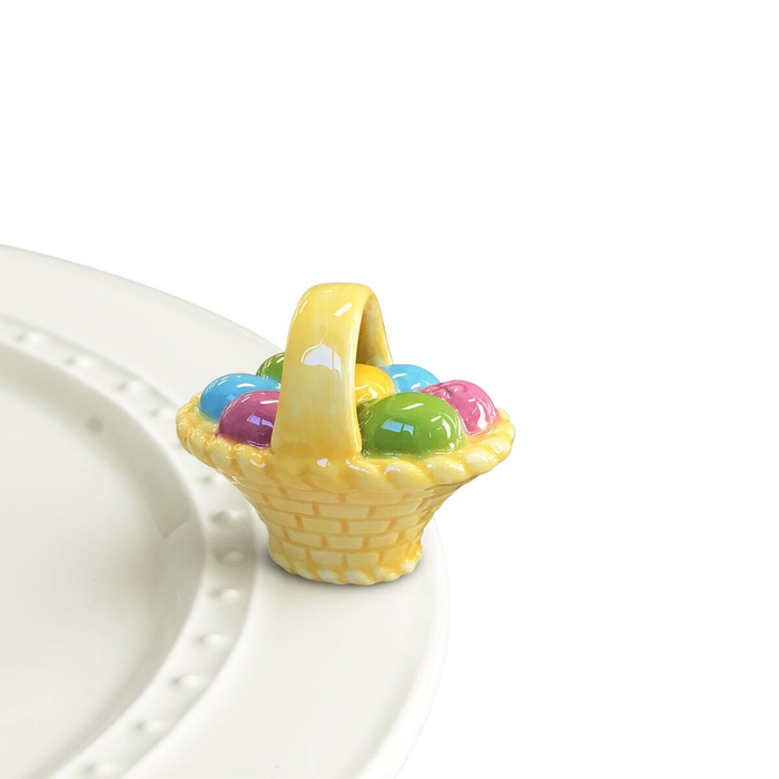 Nora Fleming A Tisket A Tasket Basket Mini — spring decorative attachment for Nora Fleming serveware