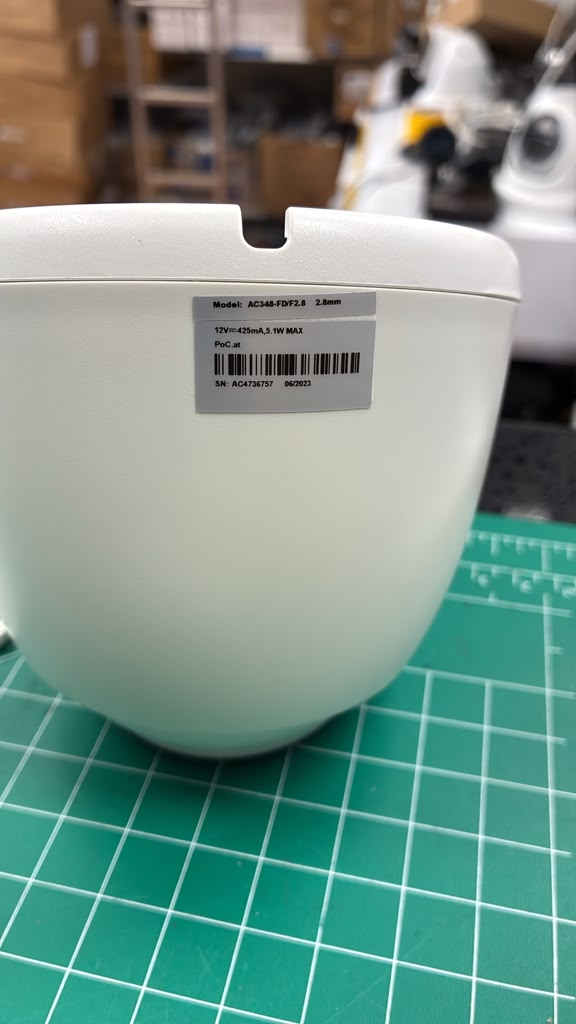AC348-FD/F2.8 model label