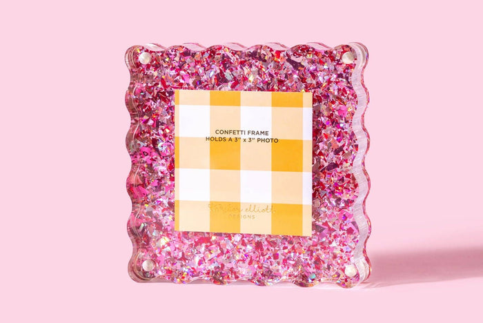 Acrylic Picture Frame - Small - Pink Confetti