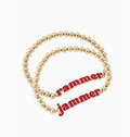 Alabama Crimson Tide Slogan Ball Bead Bracelet Set of 2