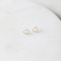 Amour post earrings — delicate gold jewelry, Valentine's Day and birthday gift for her