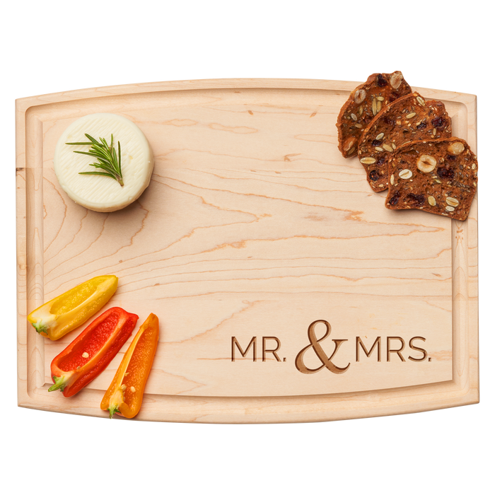 Arched Artisan Maple Board | Mr & Mrs