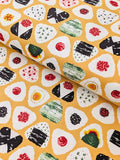 Asano - Onigiri Line Cotton Oxford Fabric - Yellow REMNANT