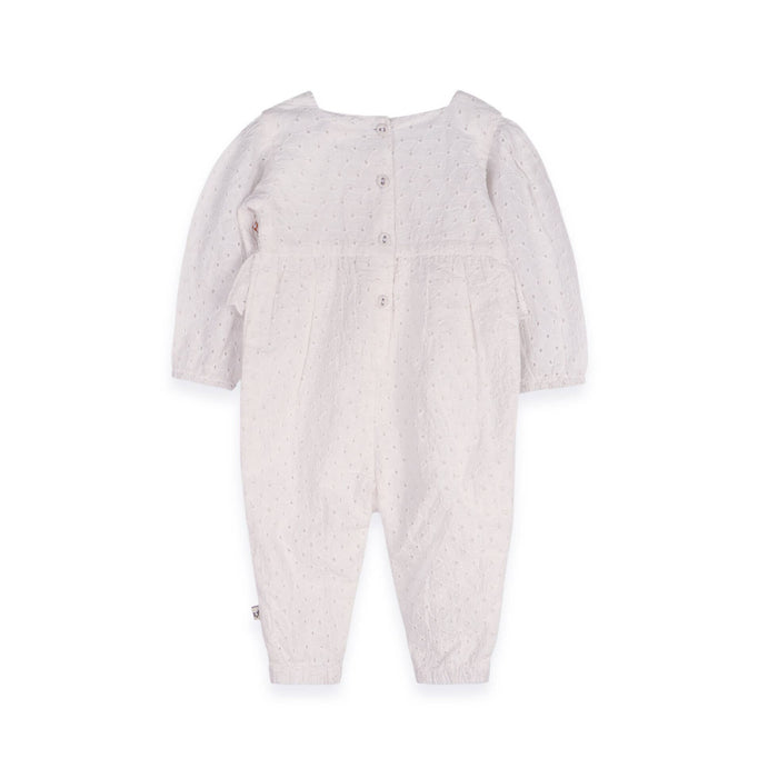 Astrid Schiffli Baby Jumpsuit & Headband Set