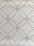 Olympus - Shippou Pre-Printed Sashiko Cotton Fabric - Ivory White