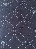 Olympus - Shippou Pre-Printed Sashiko Cotton Fabric - Navy