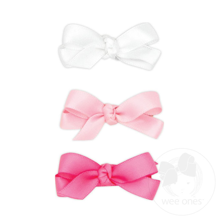 Baby Satin Bows - Set of 3