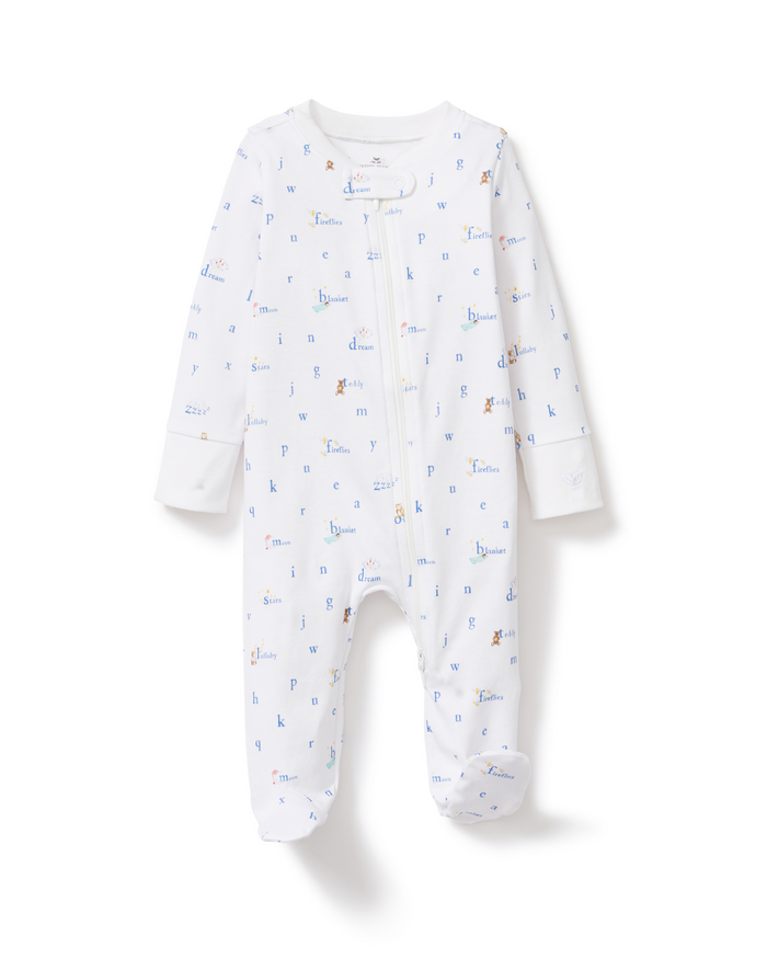 Baby's Pima Romper in Letters and Lullabies