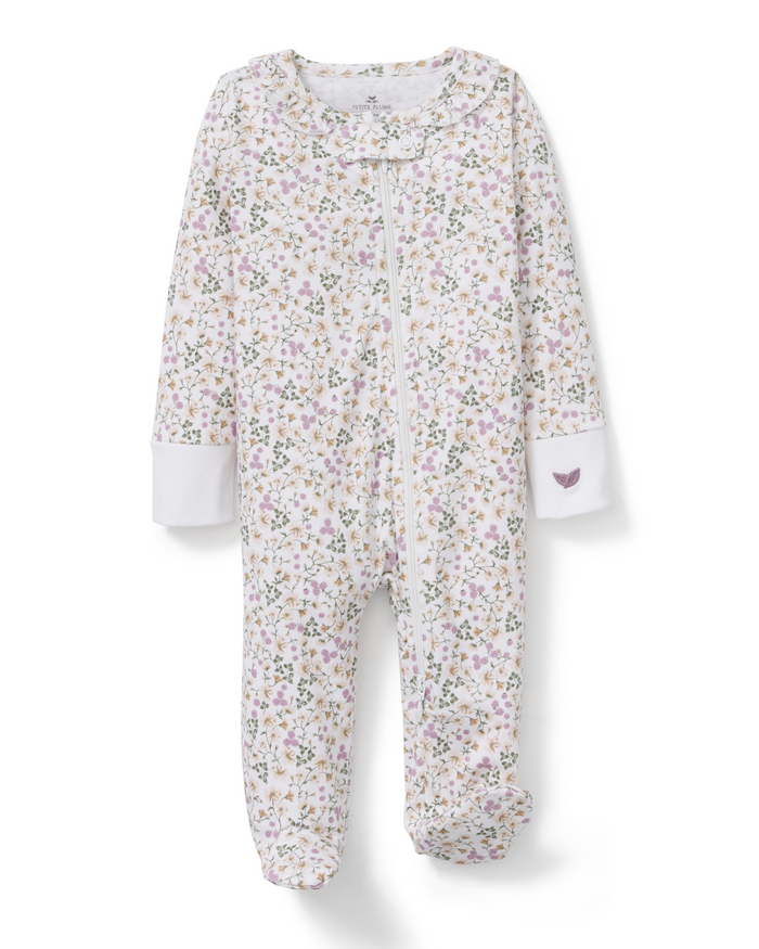 Baby's Pima Romper in Meadow Bloom - flat lay