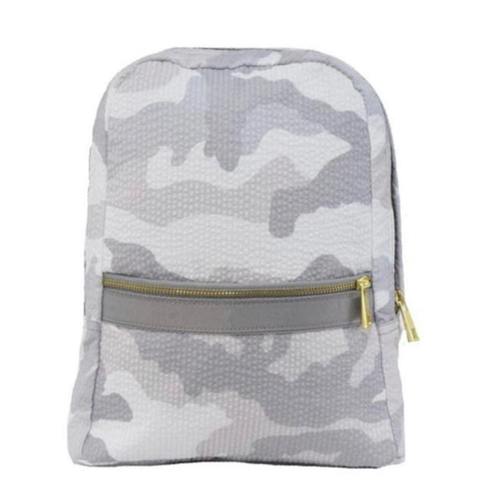 Medium personalized backpack — shown open with compartments