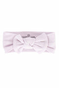 Barely Orchid Bamboo Waffle Knit Large Bow Headwrap