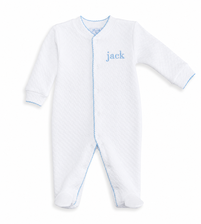 Basket Weave Baby Footie