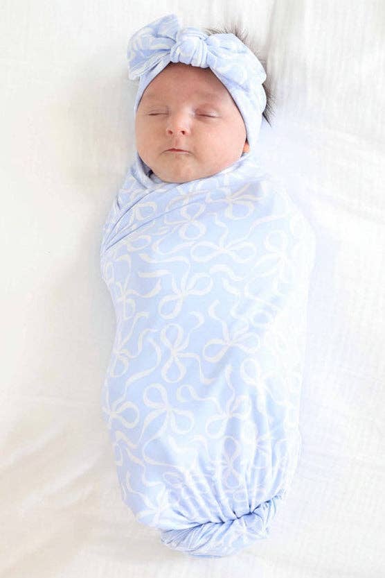 Blue-tiful Bows Knit Large Bow Headwrap