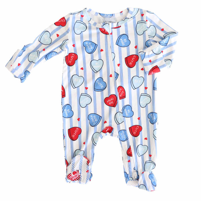 Boys Sweet Like Candy Zipper Footie