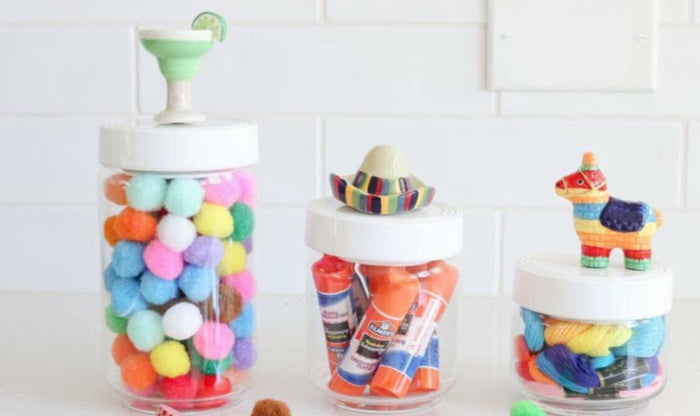 Nora Fleming Canister with Melamine Top small — personalized kitchen storage, $8 vinyl fee