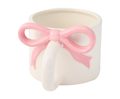 Ceramic Pink Bow on Handle Mug
