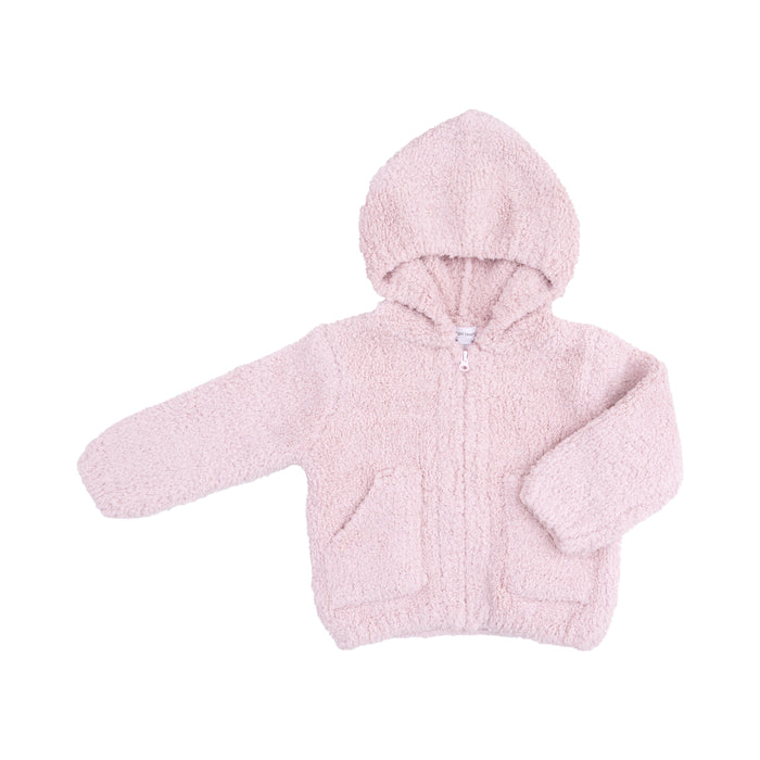 Chenille Hooded Jacket Blush
