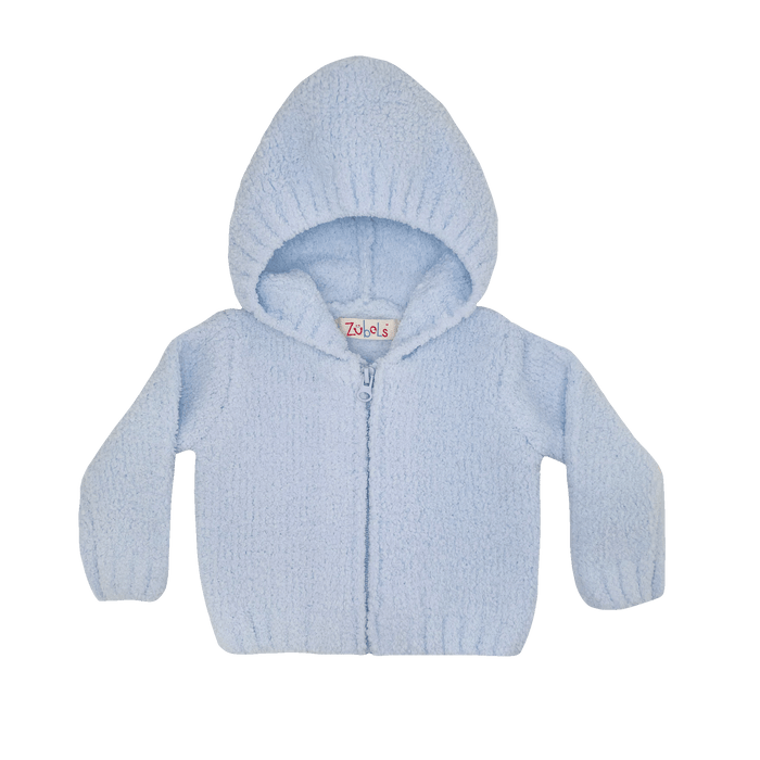 Chenille Hooded Zip Up Sweater