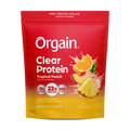 Front of Orgain Clear Whey Protein Powder Tropical Punch Flavor in 18.4 oz pouch
