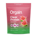 Front of Orgain Clear Whey Protein Powder Watermelon Flavor in 18.4 oz pouch