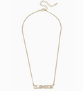 Clemson Tigers Varsity Outline Necklace in Shiny Gold