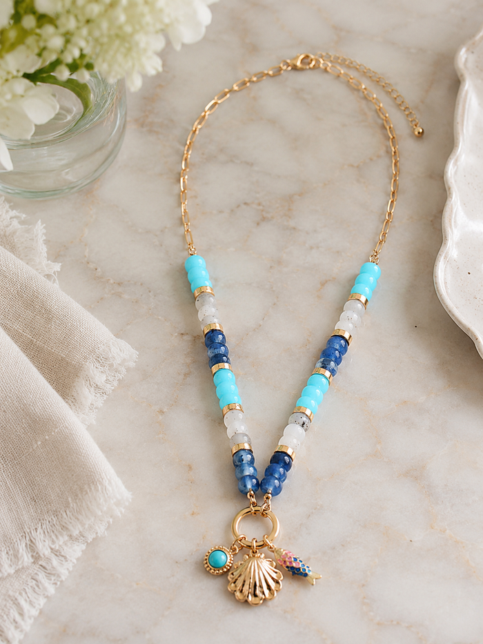 Coastal Charm Beaded Necklace