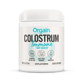 Front of Orgain Colostrum Immune plus gut health powder in a 4.2oz container