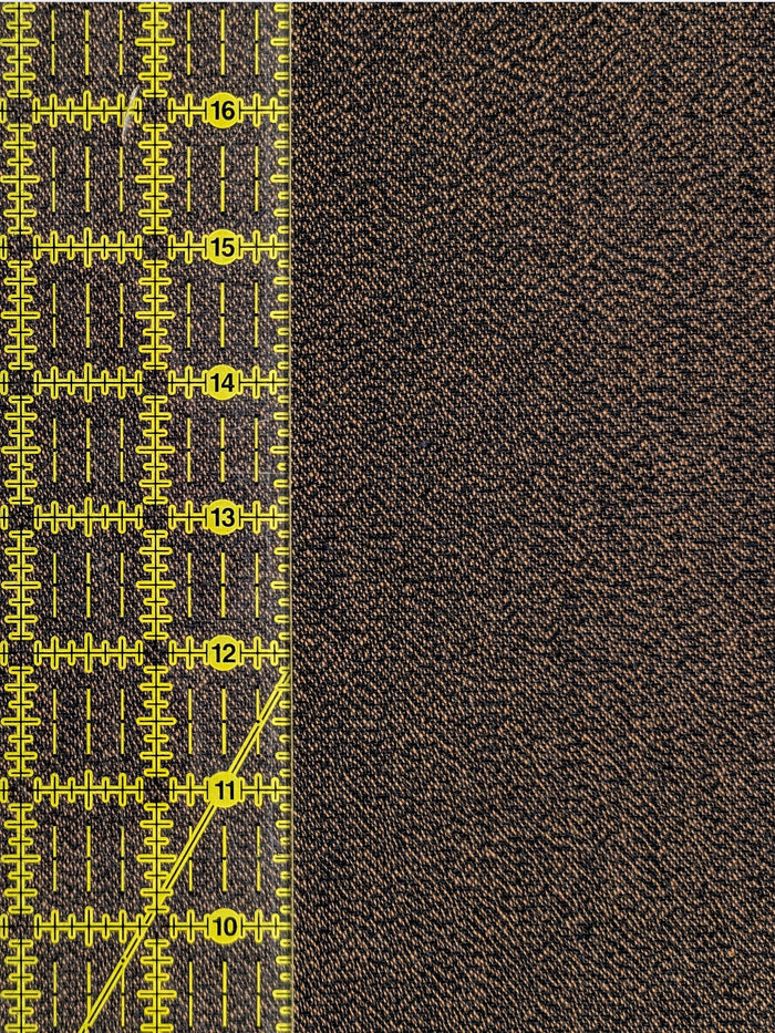 Cosmo - Heathered Yarn Dyed Cotton Fabric - Dark Brown