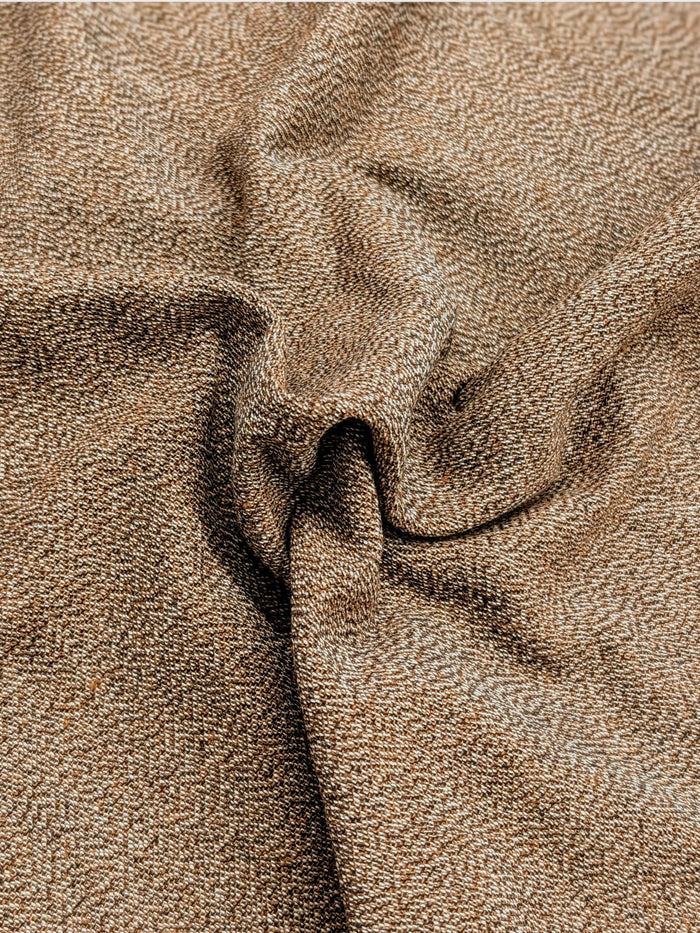 Cosmo - Heathered Yarn Dyed Cotton Fabric - Medium Brown
