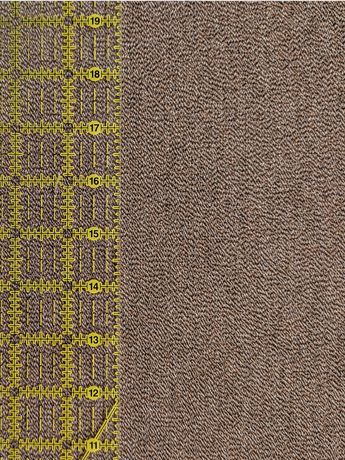 Cosmo - Heathered Yarn Dyed Cotton Fabric - Medium Brown