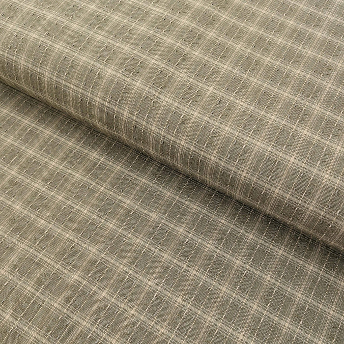 NEW Cosmo Madras Japanese yarn dyed cotton fabric AY20180H-3 E green