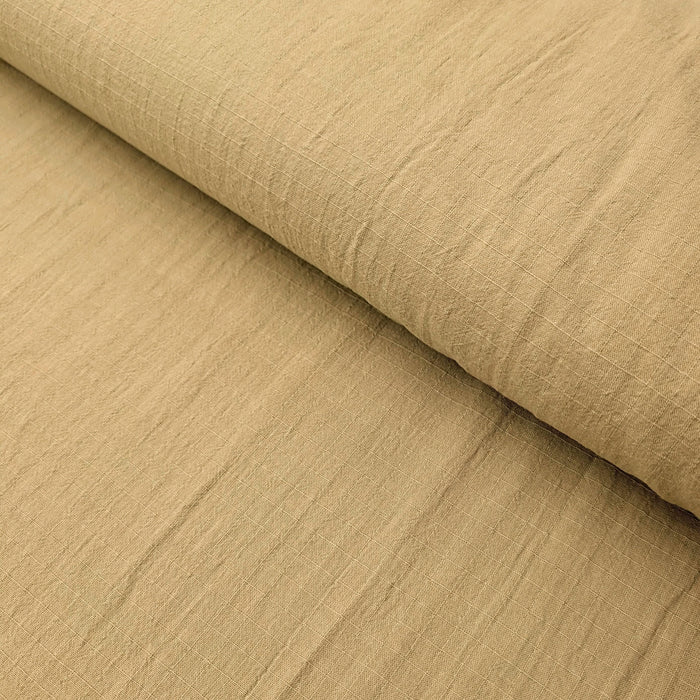 NEW Soft Gridded Dobby Cosmo Japanese cotton linen fabric AD-5747 51 khaki