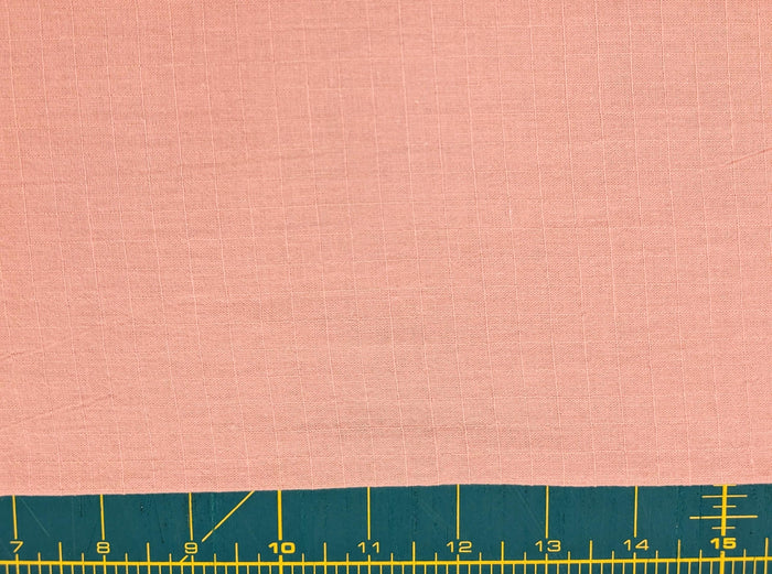 NEW Soft Gridded Dobby Cosmo Japanese cotton linen fabric AD-5747 31 pale coral pink