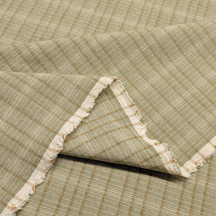 NEW Cosmo Japanese yarn dyed cotton fabric AY20180H-4 E pale green