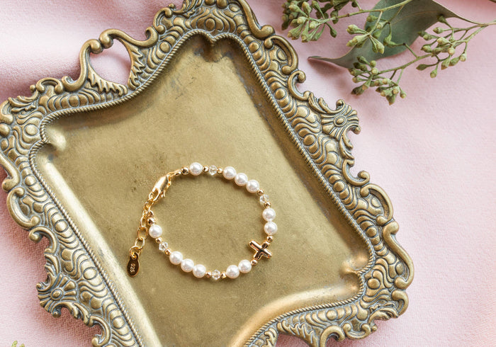 Cross Bracelet Baptism & Communion Gift
