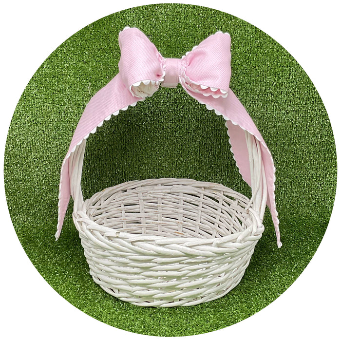 Custom Color Cotton Pique Bow with Trim