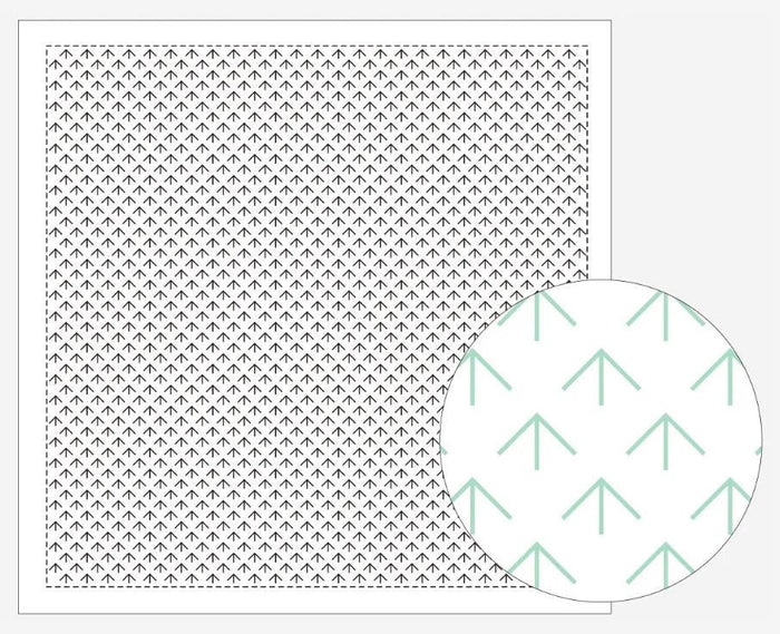 Daruma - Bamboo Grass Cotton Sashiko Fukin Sampler Cloth - White