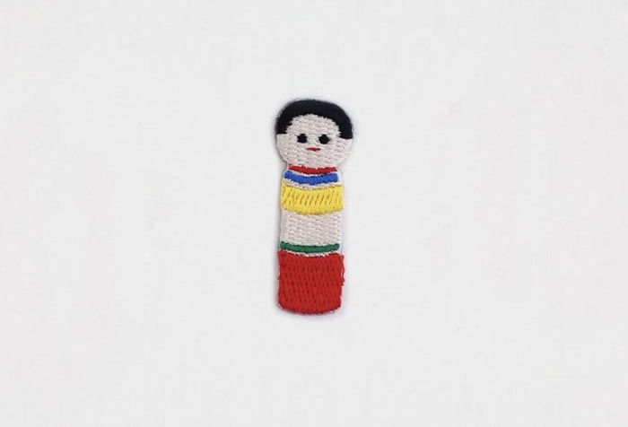 Daruma - Embroidered Sticker - #13 Kokeshi