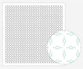 Daruma - Cotton Sashiko Fukin Grid Sampler Cloth - White