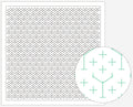Daruma - Hanataba Bouquet Cotton Sashiko Fukin Sampler Cloth - White