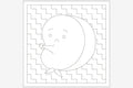Daruma - Hyottoko Cotton Sashiko Fukin Sampler Cloth - Blue or White