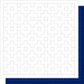 Daruma - Kakuju-Tsunagi Connected Right Angles Cotton Sashiko Fukin Sampler Cloth - Blue or White