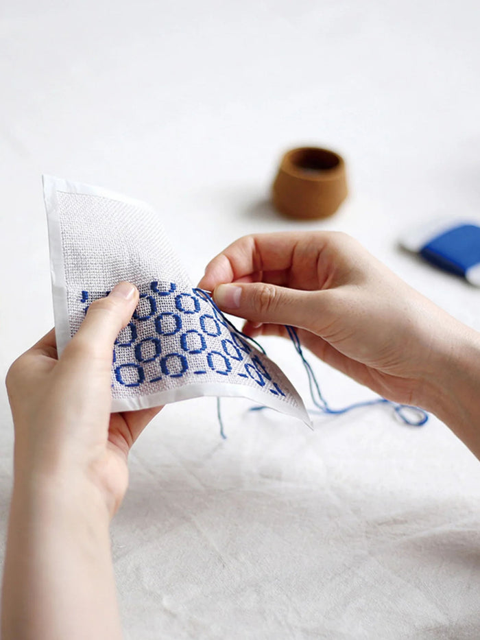 Daruma - Linen Kogin Cloth - Gray