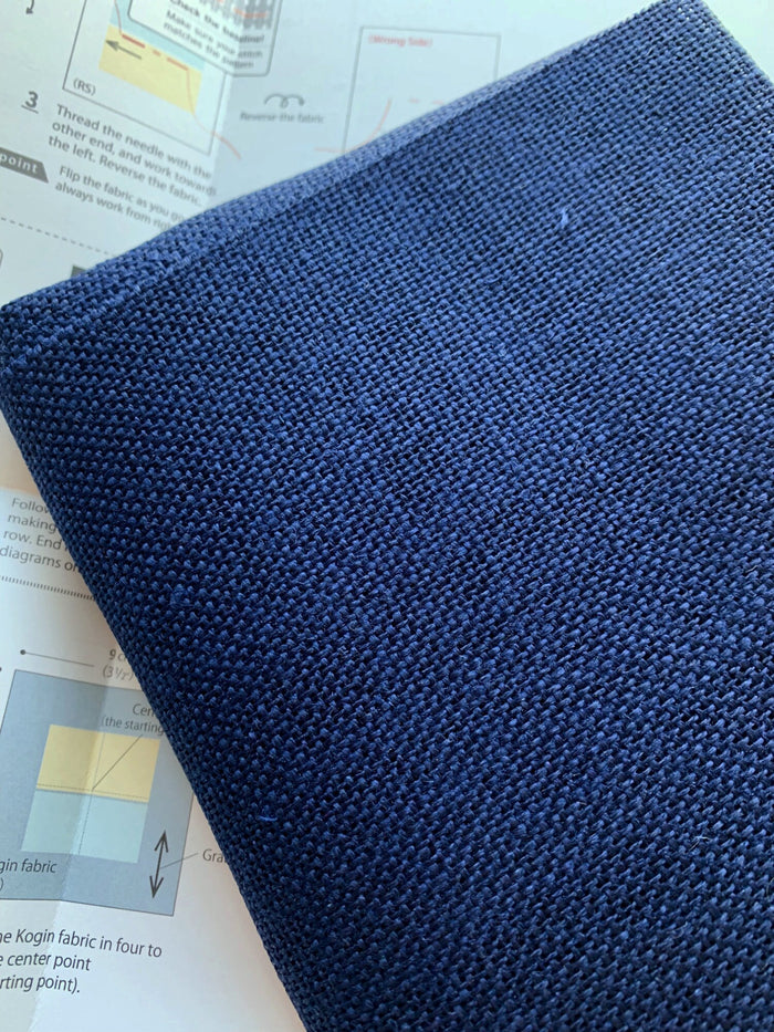 Daruma - Linen Kogin Cloth - Navy Blue