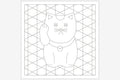 Daruma - Maneki Neko Cotton Sashiko Fukin Sampler Cloth - Blue or White