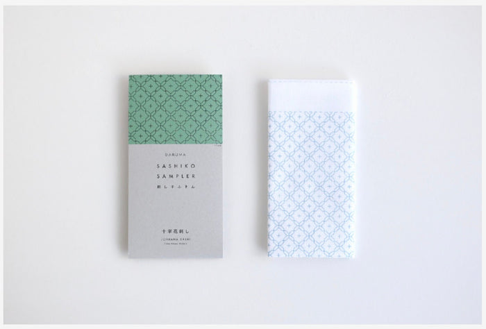 Daruma - Mangekyou Kaleidoscope Cotton Sashiko Fukin Sampler Cloth - White