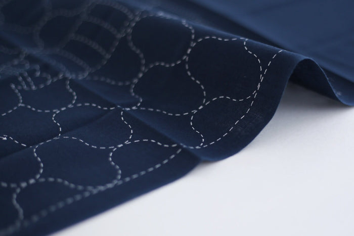 Daruma - Oiri and Sankaku Cotton Sashiko Fukin Sampler Cloth - Blue or White